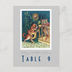 Hochzeitstisch-Nummer Postkarte