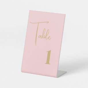 Hochzeitstisch-Nummernkarte Sockelschild