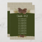 Hochzeitstisch-Plan für Holzkiefern Einladung (Vorne/Hinten)