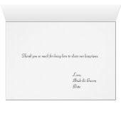 Hochzeitstisch # Platzkarte & Dankeschön Vorlage (Innenansicht Horizontal (Unten))