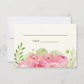 Hochzeitstisch-Platzkarten mit Blumenwasser Einladung (Vorderseite)