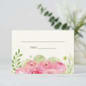 Hochzeitstisch-Platzkarten mit Blumenwasser Einladung (Stehend Vorderseite)