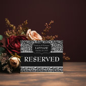 Hochzeitstisch RESERVIERT Zeichen Modernes Muster Postkarte