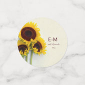 Hochzeitstisch Sonnenblume Rustikaler Tisch Konfetti (Klein Vorderseite)