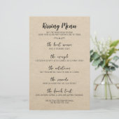 Hochzeitstisch Spielspass Kalligrafie Rustikales P (Stehend Vorderseite)