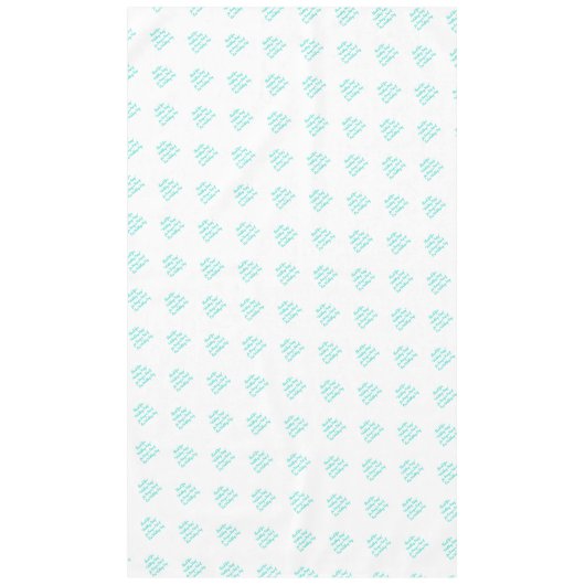 Hochzeitstisch Türkis Typografie Tischdecke (Vorderseite)
