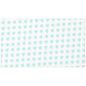 Hochzeitstisch Türkis Typografie Tischdecke (Vorderseite (Horizontal))