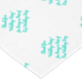 Hochzeitstisch Türkis Typografie Tischdecke (Schrägansicht)