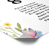 Hochzeitstisch-Übersicht der floralen Boho-Wildblu Poster (Ecke)