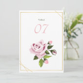 Hochzeitstisch und Hochzeitstil für Tischnummern (Stehend Vorderseite)