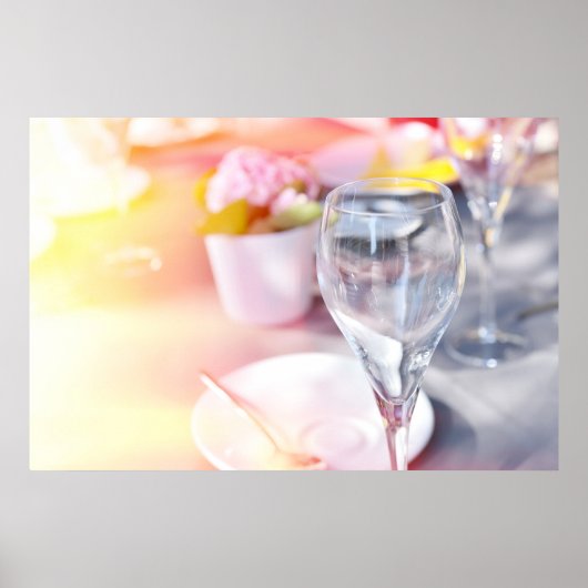 Hochzeitstisch unter der Sonne Poster (Vorne)