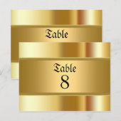Hochzeitstisch Zahlen Gold Postkarte (Vorne/Hinten)