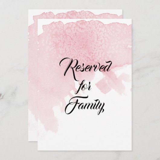 Hochzeitstisch zeigt Moderne Wasserfarben Wash Pin Einladung (Vorne/Hinten)