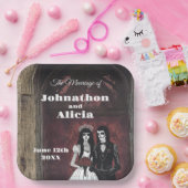 Hochzeitstischdekorationen im Gothstil Dark Moody Pappteller (Party)