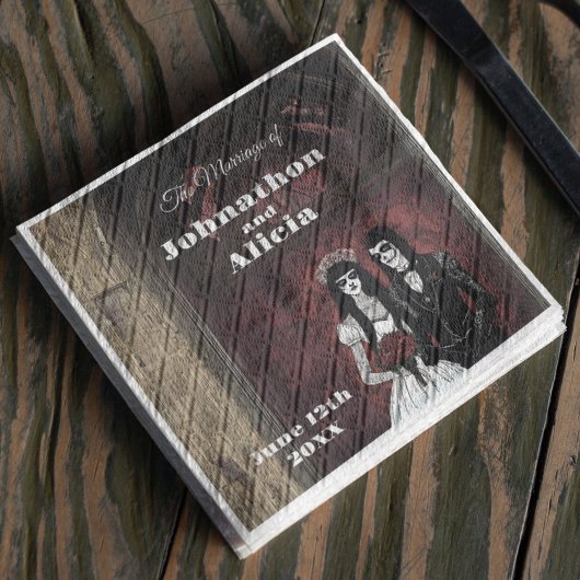 Hochzeitstischdekorationen im Gothstil Dark Moody Serviette