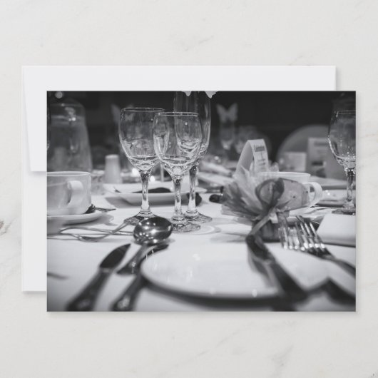 Hochzeitstischeinstellung Einladung (Vorderseite)