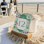 Hochzeitstischkarten Sitzplan Mintgrün Floral Tischnummer