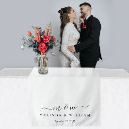 Hochzeitstischläufer mit benutzerdefinierten Monog Wandteppich