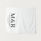 Hochzeitstischläufer Monogramm Teppich Banner Wandteppich (Vorderseite (Horizontal))