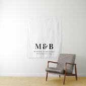 Hochzeitstischläufer Monogramm Zeichen Wandteppich (Beispiel)