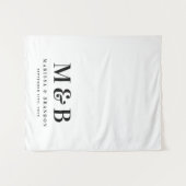 Hochzeitstischläufer Monogramm Zeichen Wandteppich (Vorderseite (Horizontal))