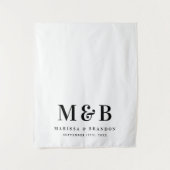 Hochzeitstischläufer Monogramm Zeichen Wandteppich (Vorderseite)