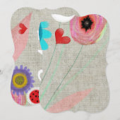 Hochzeitstischnummern Einladung (Vorne/Hinten)