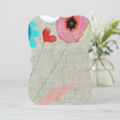 Hochzeitstischnummern Einladung (Stehend Vorderseite)