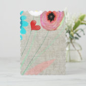 Hochzeitstischnummern Einladung (Stehend Vorderseite)