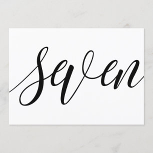 Hochzeitstischnummern - Luxus-Typografie - Schwarz Einladung
