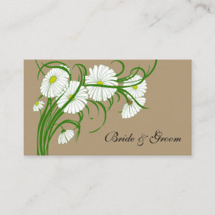 Hochzeitstischnummern mit Gerber Daisy Blumen im V Platzkarte