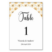 Hochzeitstischnummern Tischnummer (Vorderseite)