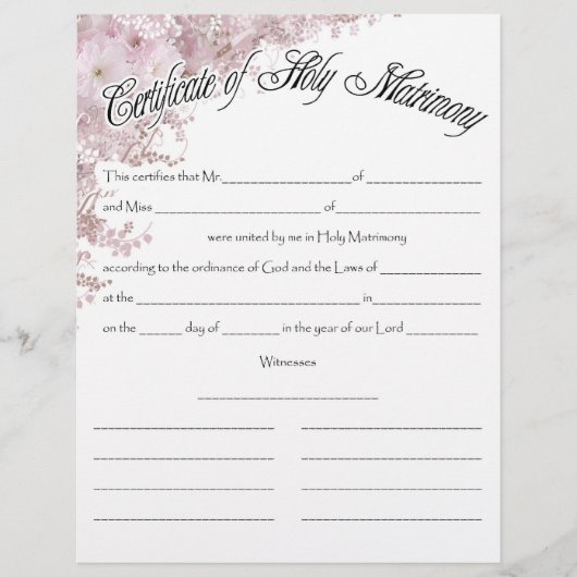 Hochzeitstitel (Vorderseite)