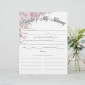 Hochzeitstitel (Stehend Vorderseite)