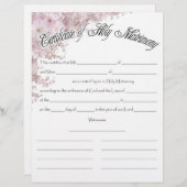 Hochzeitstitel (Vorne/Hinten)