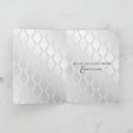 Hochzeitstoast mit Ringen Karte (Innenseite)