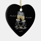 Hochzeitstoast Unser erstes Weihnachtsgeschenk Keramikornament (Rechts)