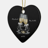 Hochzeitstoast Unser erstes Weihnachtsgeschenk Keramikornament (Links)