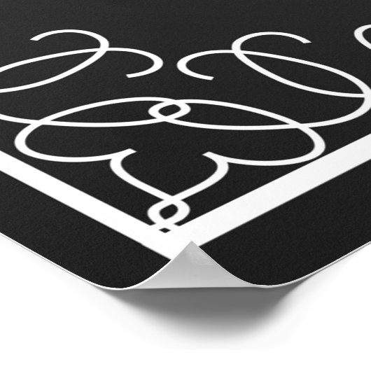 Hochzeitstorbuch "Botschaft in Flasche" Poster (Ecke)