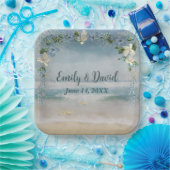 Hochzeitstorch auf Blume Pappteller (Party)