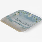 Hochzeitstorch auf Blume Pappteller (Gewinkelt)