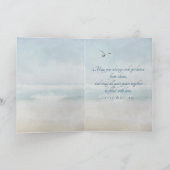 Hochzeitstorch auf der Blume Ozeanwasser Karte (Innenseite)