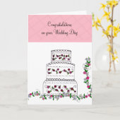 Hochzeitstorch Glückwunsch Karte (Gelbe Blume)