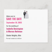 Hochzeitstorch Save the Date Postkarte (Rückseite)