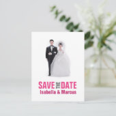 Hochzeitstorch Save the Date Postkarte (Stehend Vorderseite)