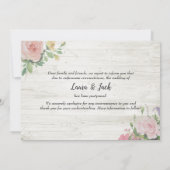 Hochzeitstornieren Ändern Sie das Foto Drehung des Ankündigung (Rückseite)