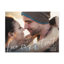 Hochzeitstornierte LIEBE IST PATIENT Script Foto