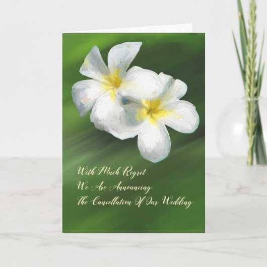 Hochzeitstornierung Notice Card Frangapangie Ankündigung (Vorderseite)
