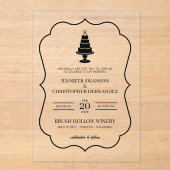 Hochzeitstorte Acryleinladungen (Vorderseite)