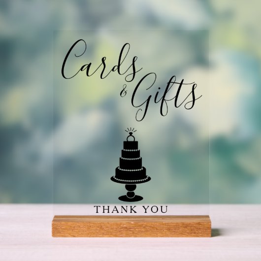 Hochzeitstorte Acrylschild (Neutral)